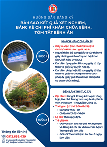 Hướng dẫn đăng ký bản sao kết quả xét nghiệm, bảng kê chi phí khám chữa bệnh, tóm tắt bệnh án