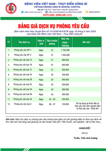 Tiêu chuẩn dịch vụ Phòng bệnh theo yêu cầu