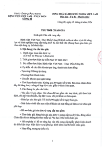 Thư mời chào giá ngày 18/10/2024 đơn vị cung cấp trang thiết bị, nội thất văn phòng