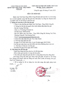 Yêu cầu báo giá đơn vị cung cấp báo giá máy tính