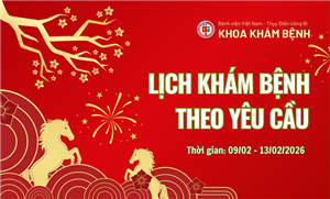 Lịch khám bệnh theo yêu cầu - Khoa Khám bệnh (09/02 - 13/02/2026)