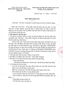 Thư mời chào giá dịch vụ huấn luyện An toàn vệ sinh lao động