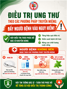 Điều trị ung thư theo các phương pháp truyền miệng: Đẩy người bệnh vào nguy hiểm