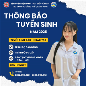 Trường Cao đẳng Y tế Quảng Ninh thông báo tuyển sinh năm 2025