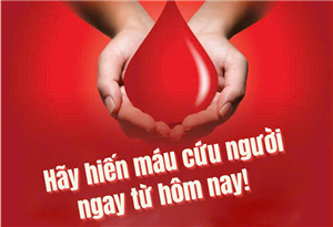Hãy hiến máu cứu người ngay từ hôm nay 