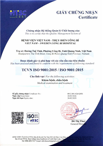 Bệnh viện đạt chứng nhận hệ thống quản lý chất lượng tiêu tiêu chuẩn quốc tế ISO 9001:2015
