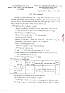Yêu cầu báo giá ngày 06/5/2026 gói thầu mua sắm Phần mềm QR động kết nối với hệ thống quản lý viện phí (HIS)
