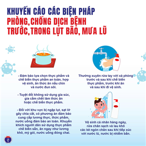 Khuyến cáo phòng, chống một số bệnh thường gặp trong lụt bão, mưa lũ