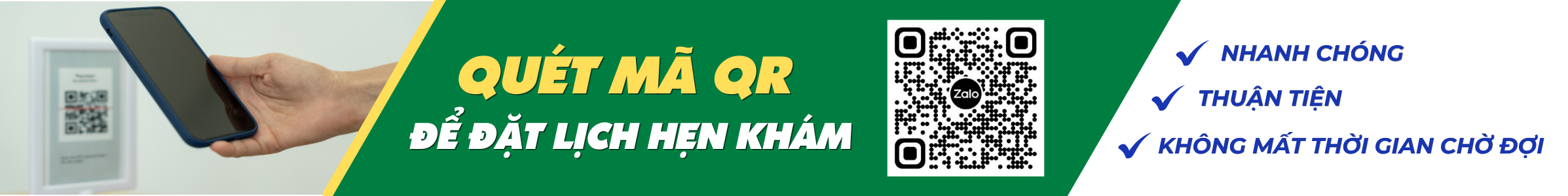 QUÉT MÃ QR ĐĂNG KÝ ĐẶT LỊCH HẸN KHÁM