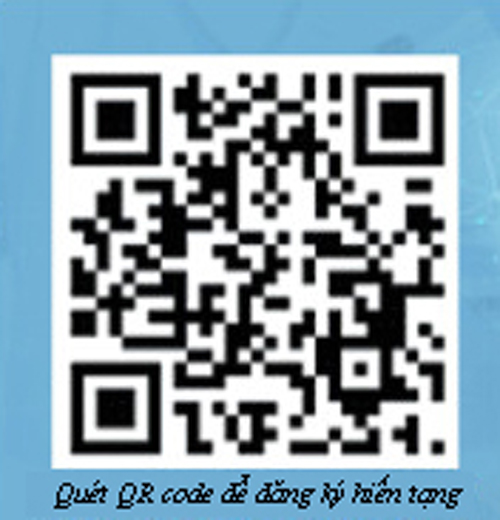 Quét mã QR để đăng ký hiến tạng