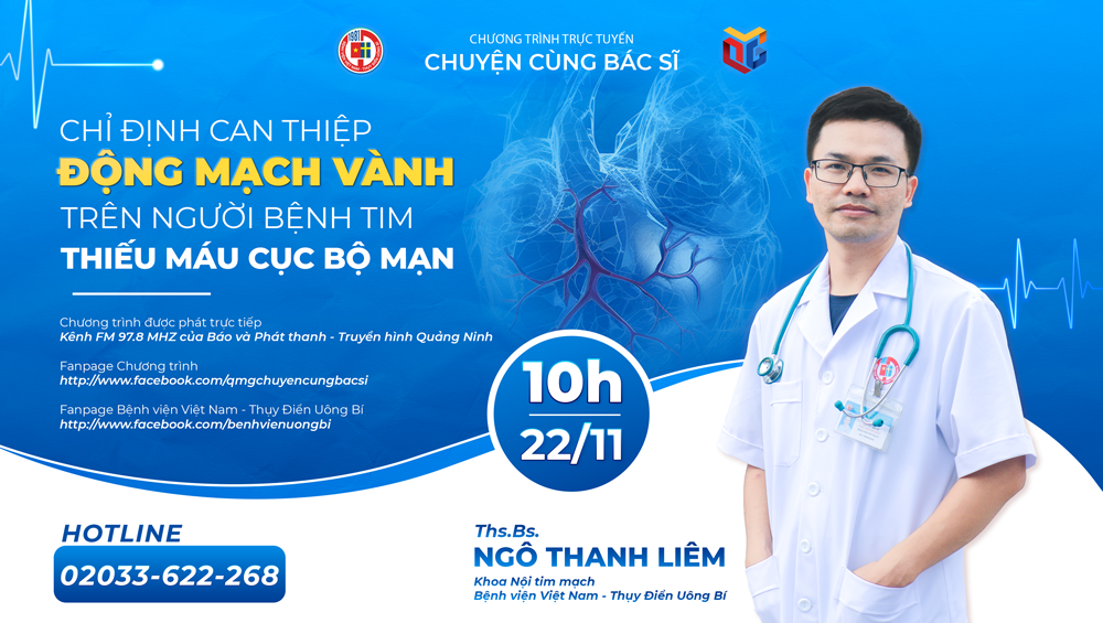 Chương trình tư vấn sức khỏe: Chỉ định can thiệp động mạch vành trên người bệnh tim thiếu máu cục bộ