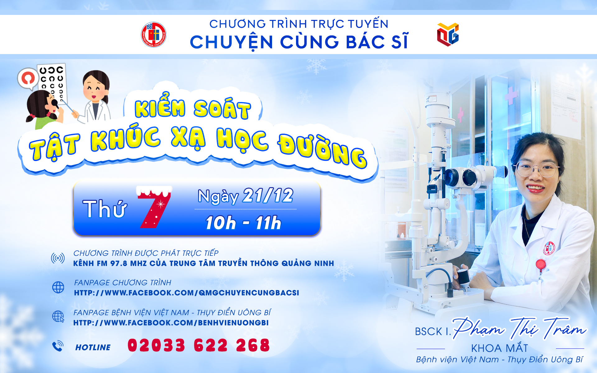 Chương trình Tư vấn sức khỏe Chuyện cùng bác sĩ ngày 21/12/2024